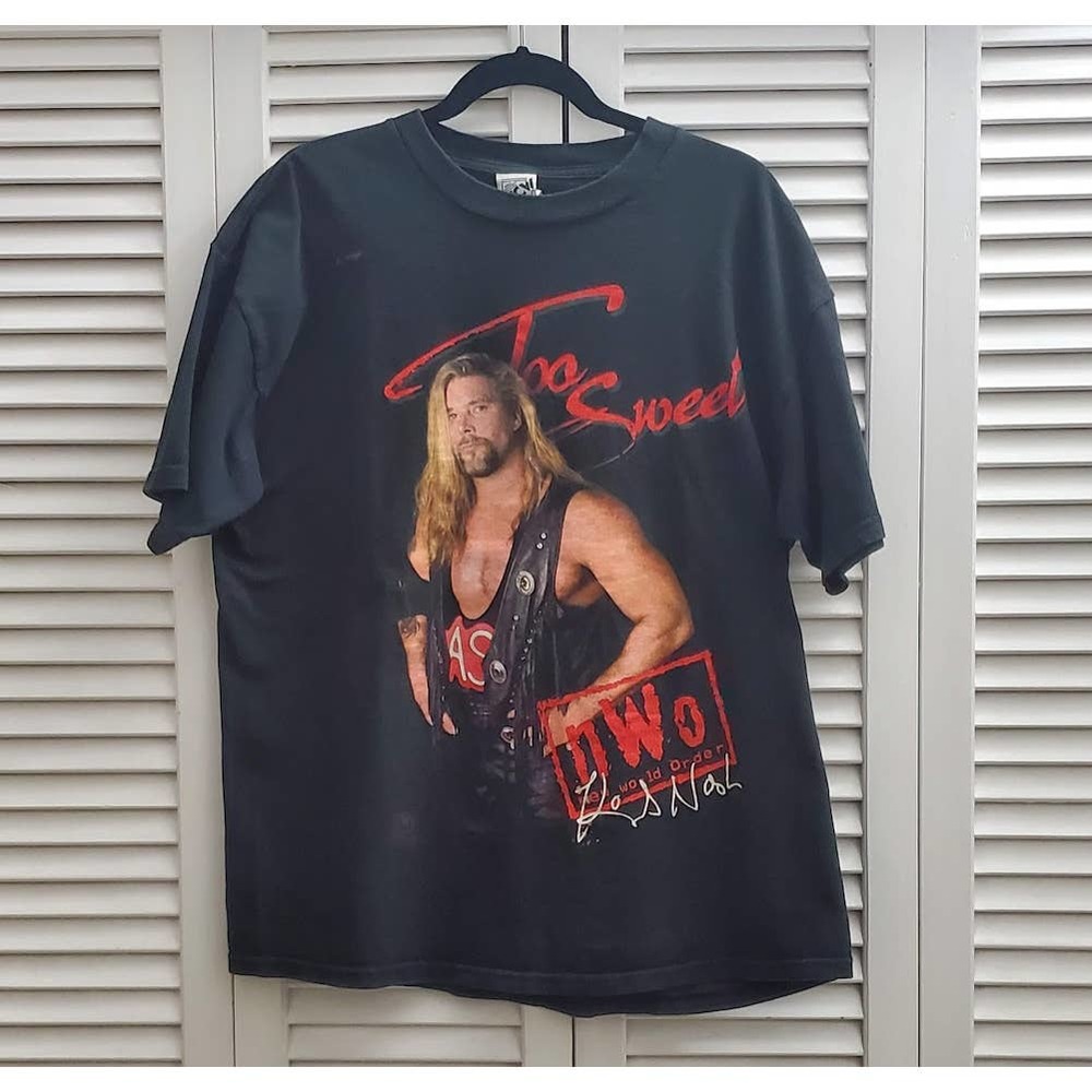 Vintage 90s 1998 Kevin Nash Too Sweet NWO WCW Wrestling T Shirt Mens XL WWE